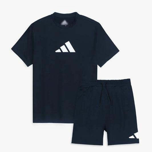 ADIDAS Premium Lycra Dri-fit Twin Set (Navy Blue)