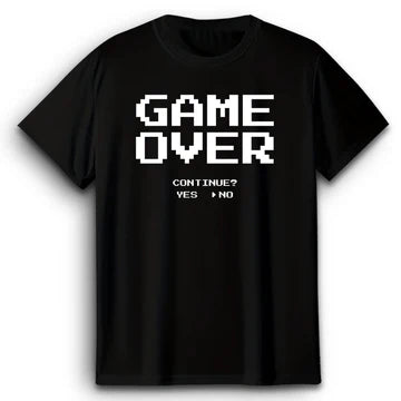 Game Over V2 Black T-Shirt