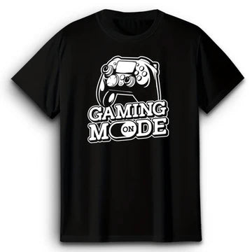 Gaming Mode On Black T-Shirt