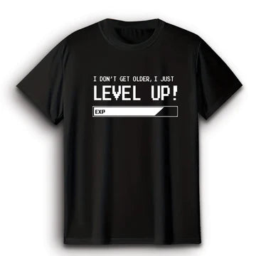 I Just Level Up Black T-Shirt