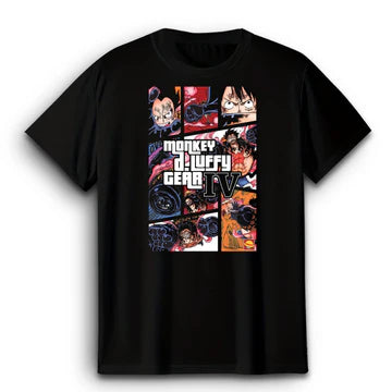 Luffy 4th Gear Black T-Shirt