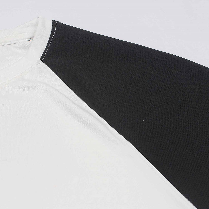 NIKE Imported Mesh Shoulder Dri Fit T-Shirt (White & Black)