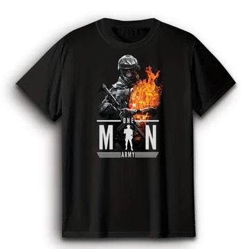 One Man Army Black T-Shirt