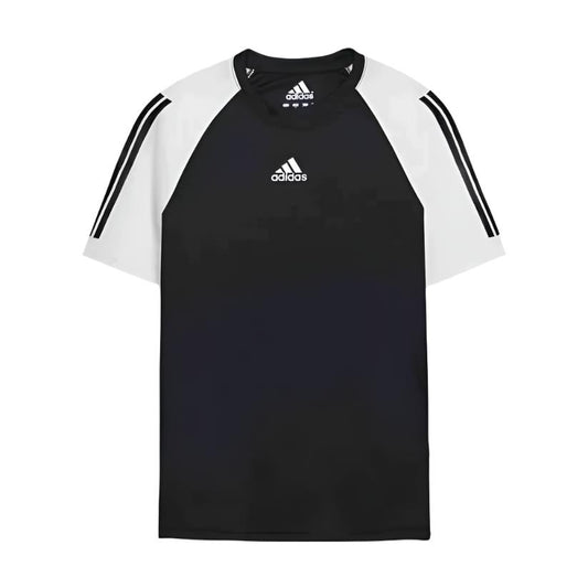 ADIDAS Imported Mesh Shoulder Dri Fit T-Shirt (White & Black)