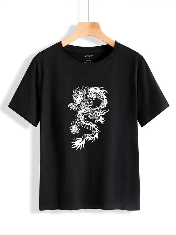 Chinese Dragon Round Neck T Shirt For Man