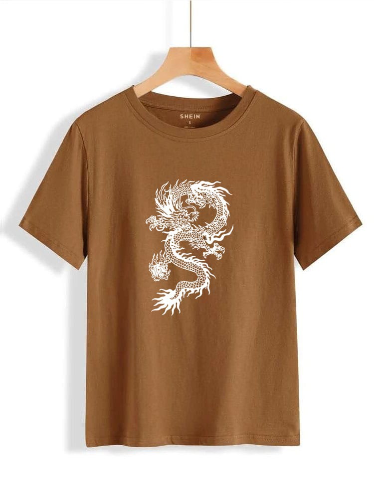 Chinese Dragon Round Neck T Shirt For Man