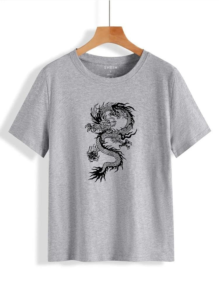 Chinese Dragon Round Neck T Shirt For Man