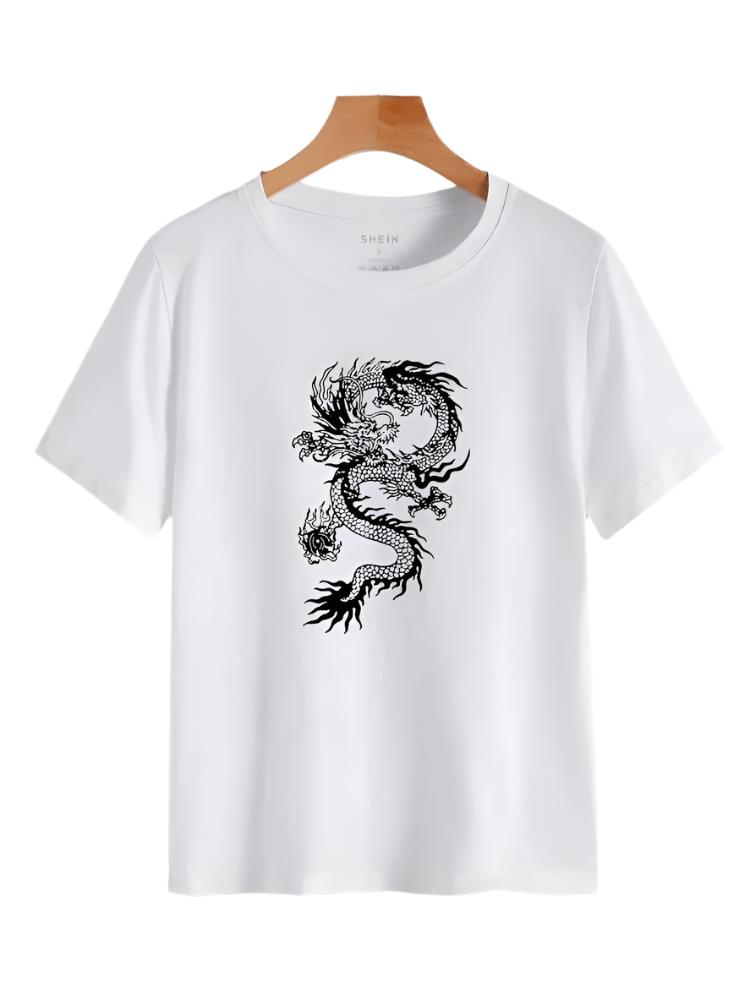 Chinese Dragon Round Neck T Shirt For Man