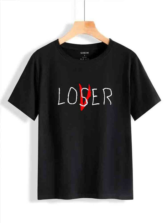 Loser Printed Round Neck T-Shirt For Man