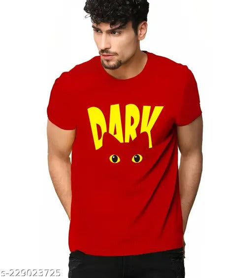 Dark Cat Printed T Shirt For Men