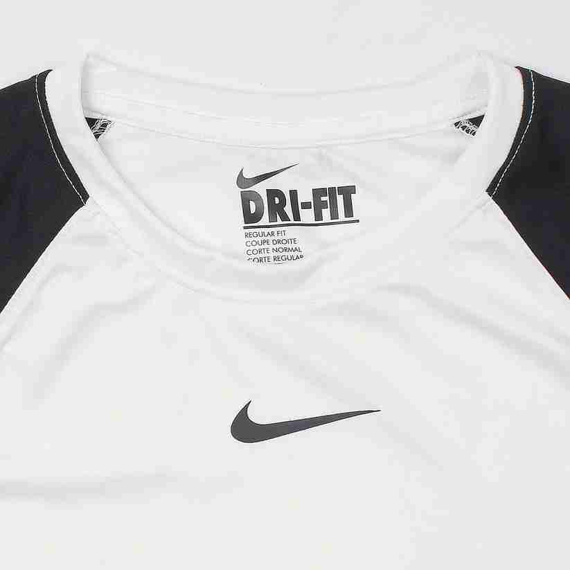 NIKE Imported Mesh Shoulder Dri Fit T-Shirt (White & Black)