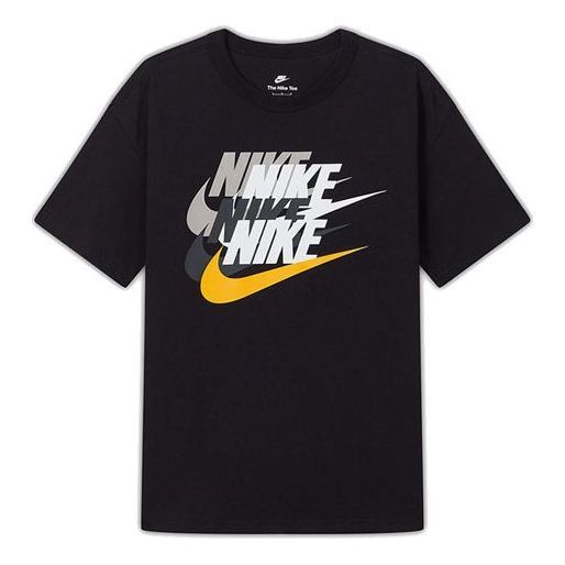 Men's Nike As Nsw Prem Ss Tee Athleisure Casual Sports Logo Printing Short Sleeve Black T-Shirt